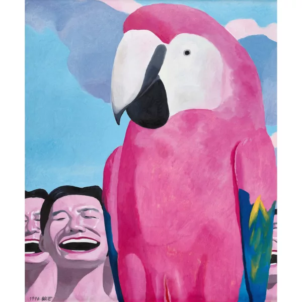 Yue Minjun — Untitled (Parrot).