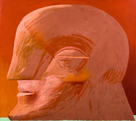 Horst Antes — Tête rouge Rouge, 1975