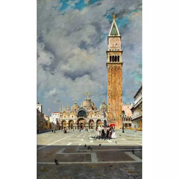 Augusto Lovatti — La place Saint-Marc à Venise