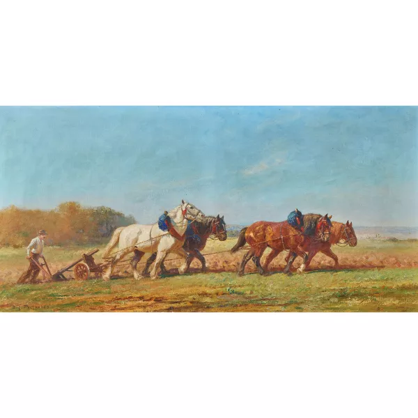Eugene Pechaubes — Bauer beim Pflügen.