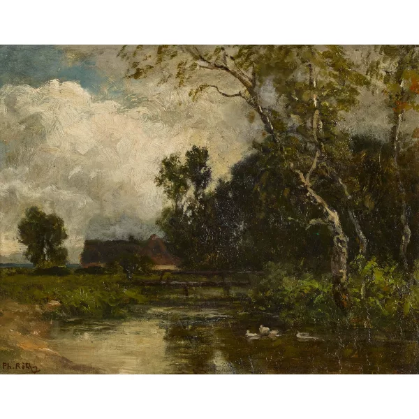 Philipp Röth — "Flusspartie vor dem Dorfe".