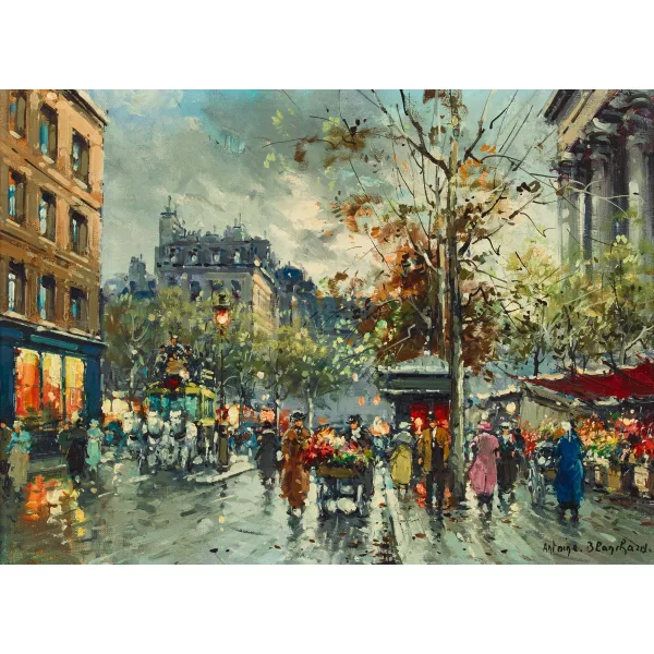 Antoine Blanchard — Le marché aux fleurs, place de la Madeleine.