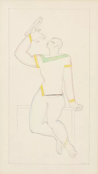 Joseph Csaky — Homme et faucon,