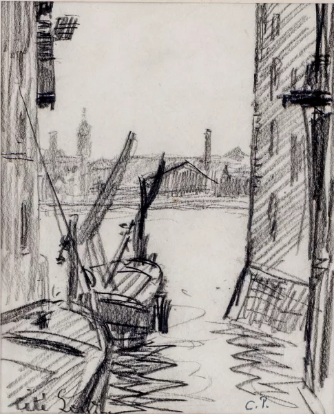 Camille Pissarro — Cité de Londres, vue sur le port