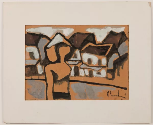 Bui Xuan Phai — Femme devant un village