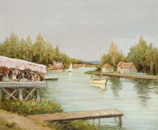 Marcel Dyf — Scène de rivière