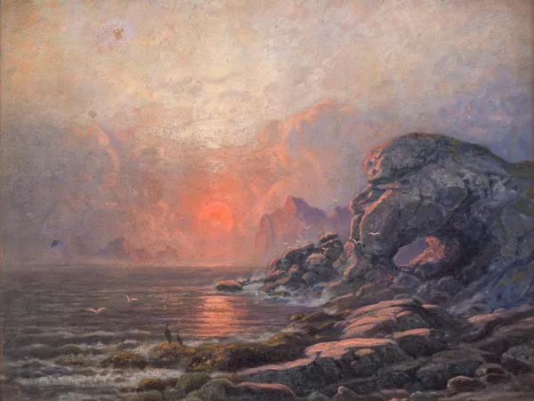 Frithjof Smith-Hald — Attributed to Frithjof Smith-Hald — Sunset over the North Sea