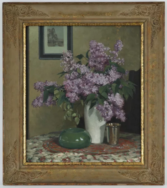 Emil Arends — Emil Arends (XX), \\Vase de lilas dans un