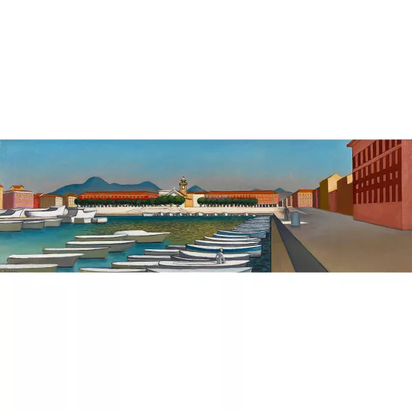 Georges Rohner — "Barques au port".