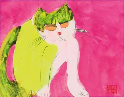 Walasse Ting — Ohne Titel (Cat)