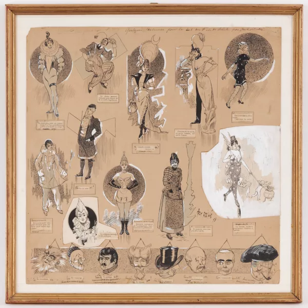Jack Abeillé — Femmes, caricatures 1894,