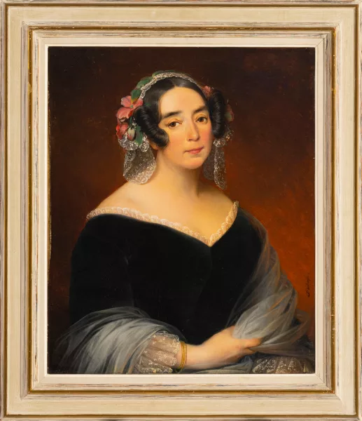 Claude Marie Dubufe — "Portrait de Charlotte Robertine de Belisle Saint-Rémy"