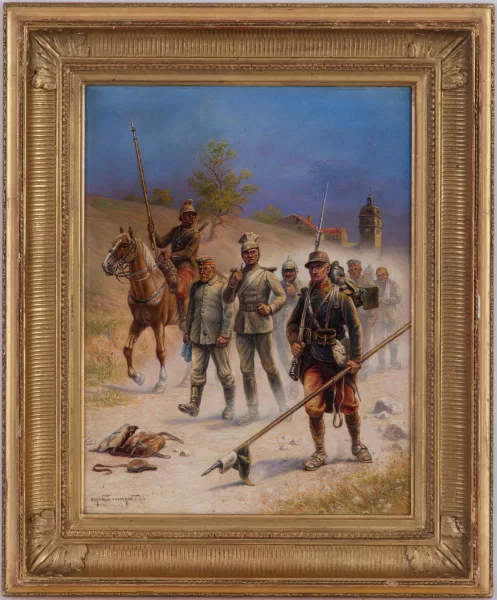 Eugène Chaperon — Prisonniers allemands escortés par des soldats français