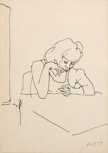 A. R. Penck — Femme assise, 1959