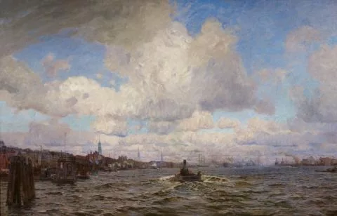Friedrich Kallmorgen — Ansicht des Hamburger Hafens