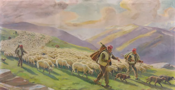 Dionisio Baixeras Verdaguer — Schafherde und Hirten auf der Wanderschaft