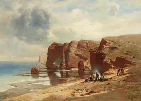Charles Hoguet — Steilküste und Strand auf Helgoland