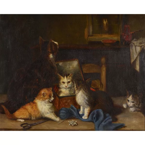 Eugène Lambert — Spielende Kätzchen.