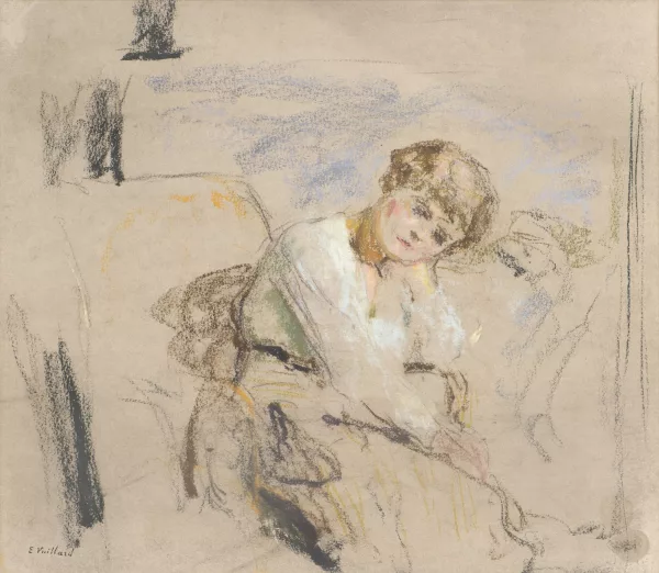 Édouard Vuillard — Le Modèle Blond au bord d'un fauteuil