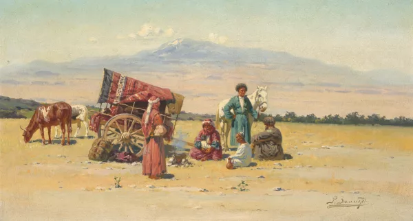 Richard-Karl Karlovič Zommer — Sosta nel deserto