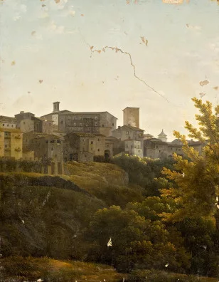 Jean-Joseph-Xavier Bidauld — Vue d'une partie de la Ville de Marino du côté de la forêt, 1787