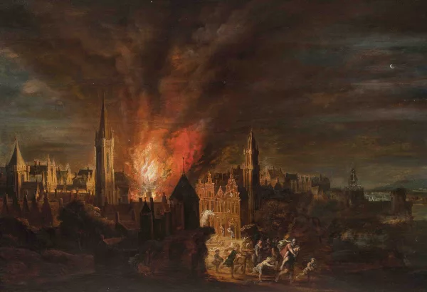 Daniel van Heil — Die Flucht Aeneas und Anchises aus dem brennenden Troja