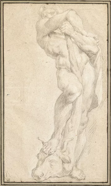 Paolo Pagani — Attribué à Paolo Pagani — Hercule et le taureau de Crète,