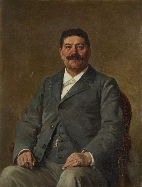 Adolphe Grison — Portrait d'homme à la moustache