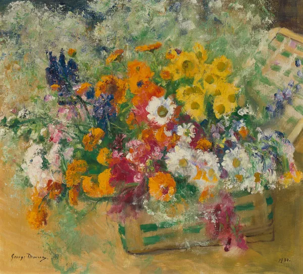 George Mosson — Fleurs d’été dans un panier