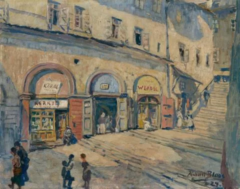 Richard Bloos — Aufgang zum Hradschin, Prag