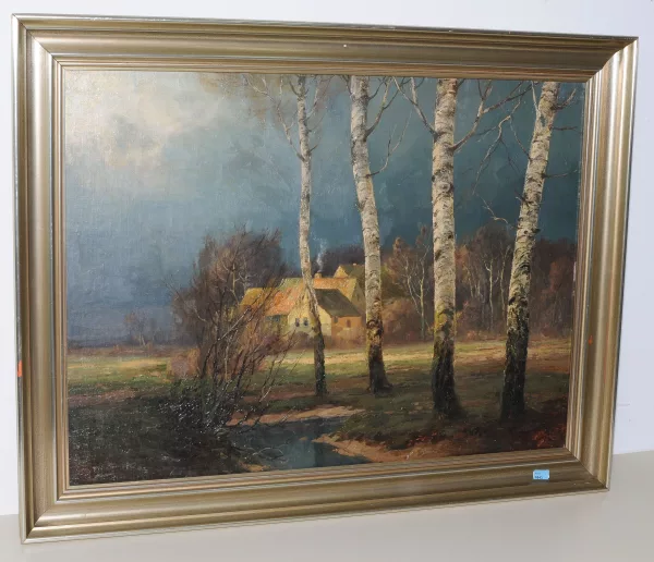 Carl Müller-Tenckhoff — Gewitterlandschaft mit Birken