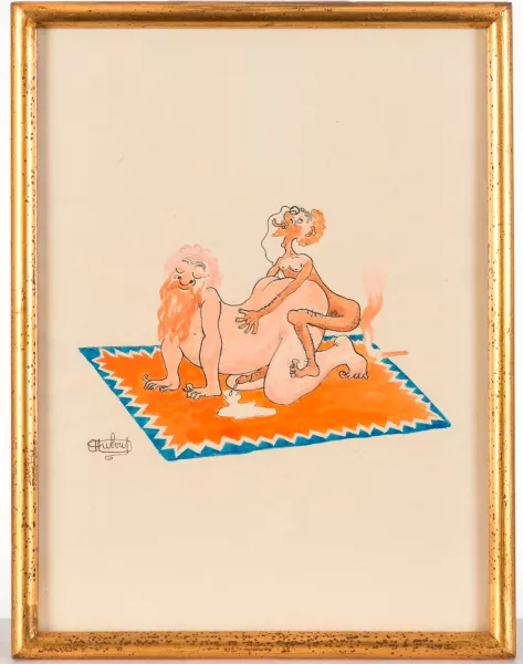 Albert Dubout — Scena erotica