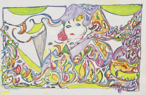 Martha Grünenwaldt — Martha GRÜNENWALDT (1910-2008), gouache sur papier…