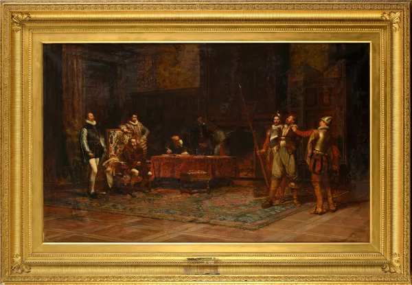 Alfred Holst Tourrier — Guy Fawkes devant Jacques Ier d'Angleterre