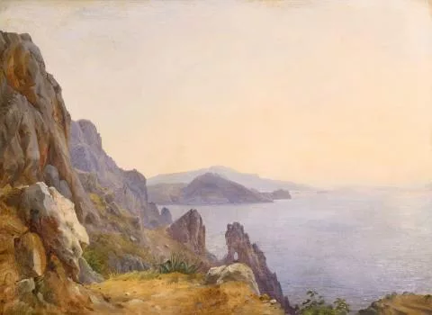 Carl Morgenstern — Ansicht von Capri mit dem Arco Naturale