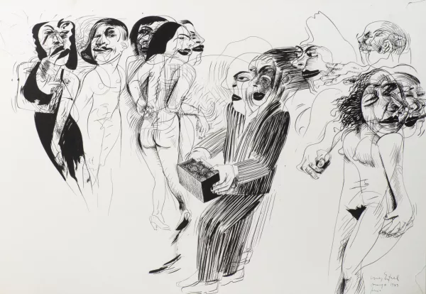 Ana Eckell — Ana ECKELL (1947), 'Sans Titre', encre et feutre sur papier