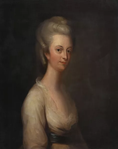 Thomas Gainsborough — Suiveur de Thomas Gainsborough — Portrait de Lucy (Fortescue) Lyttelton,