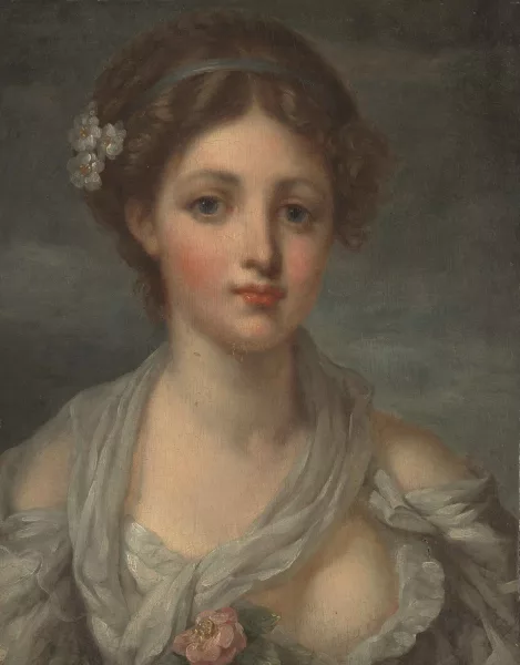 Jean-Baptiste Greuze — Suiveur de Jean-Baptiste Greuze, vers 1800 — La Cruche cassée (détail)