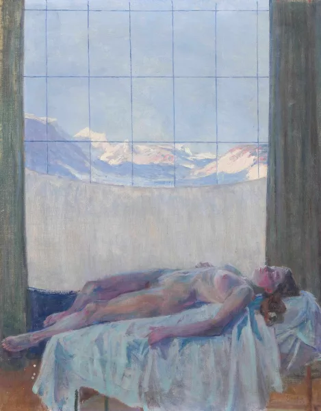 Ernst Stöhr — Liegender Akt vor dem Fenster