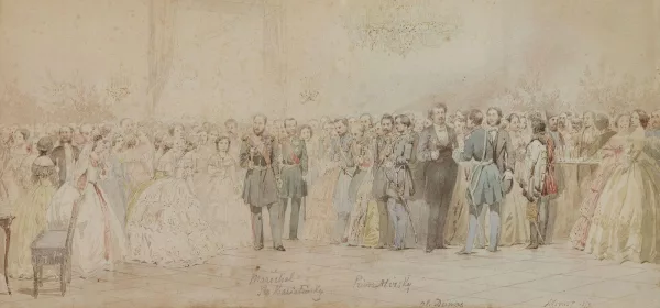 Jean-Pierre Moynet — Réception chez le Maréchal Prince Poniatowsky en présence du prince Minsky et d'Alexandre Dumas