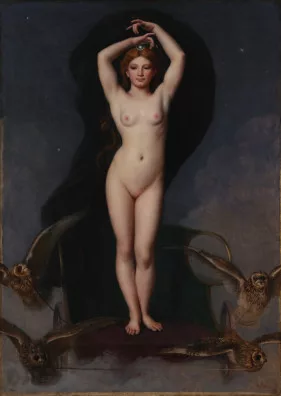 Jean-Baptiste Poncet — Allégorie de la nuit ou Diane sur un char tiré par des hiboux