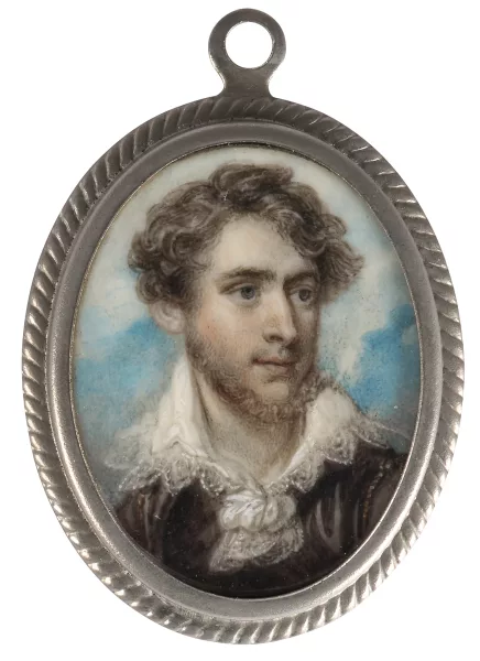 Richard Cosway — Portrait of a Bearded Nobleman in “Van Dyck Costume”