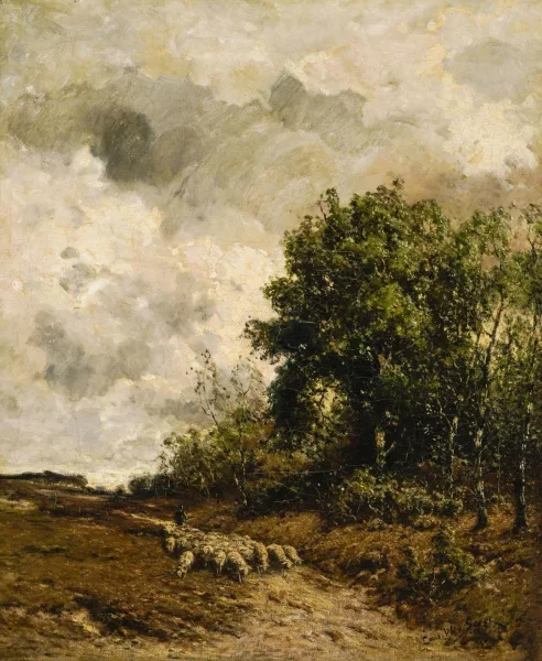 Louis Willem van Soest — Berger et son troupeau