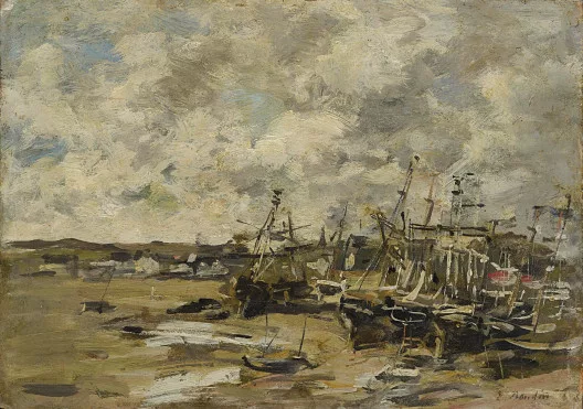 Eugène Boudin — Portrieux. Le port marée basse