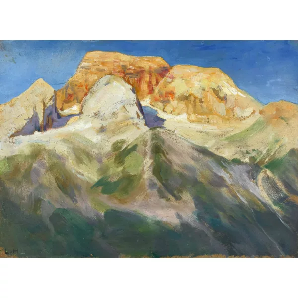 Ludwig von Hofmann — Bergpartie im Morgenlicht.