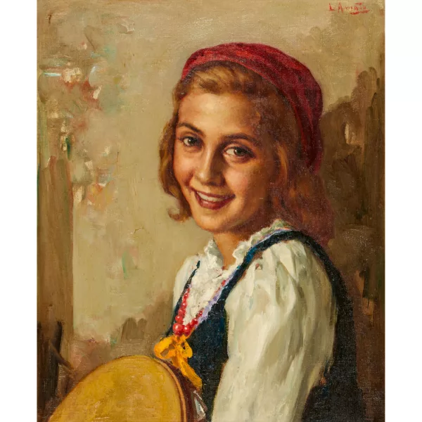 Luigi Amato — Portrait de jeune fille.