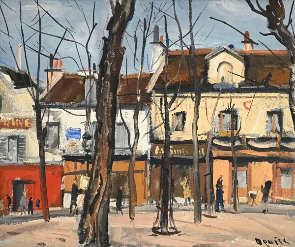 Takanori Oguiss — "Place du Tertre, hiver ensoleillé"