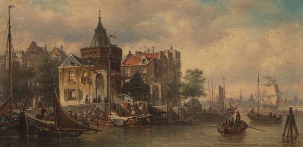 Elias van Bommel — Ansicht des Schreiertoren in Amsterdam
