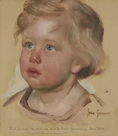 Josse Goossens — Kinderportrait (Studie zum Fresko "Lasset die Kindlein zu mir kommen")