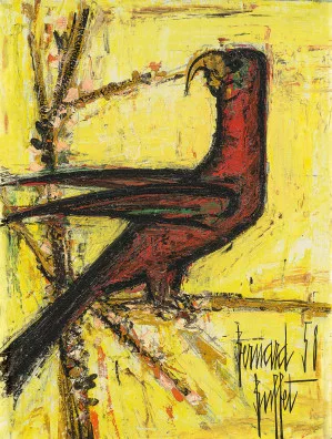 Bernard Buffet — Le perroquet, 1958